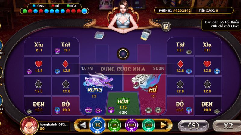 Cách chơi Rồng Hổ dễ hiểu từng bước dễ thắng
