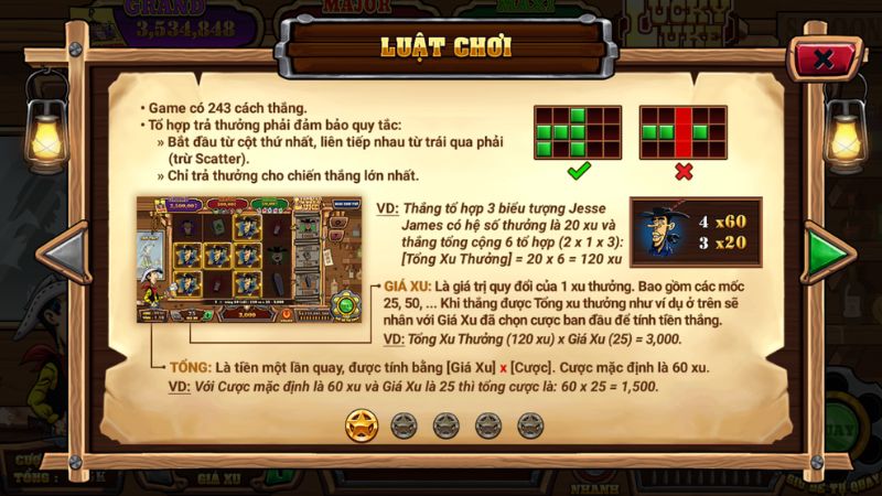 Hướng dẫn chơi nổ hũ Lucky Luke HitClub